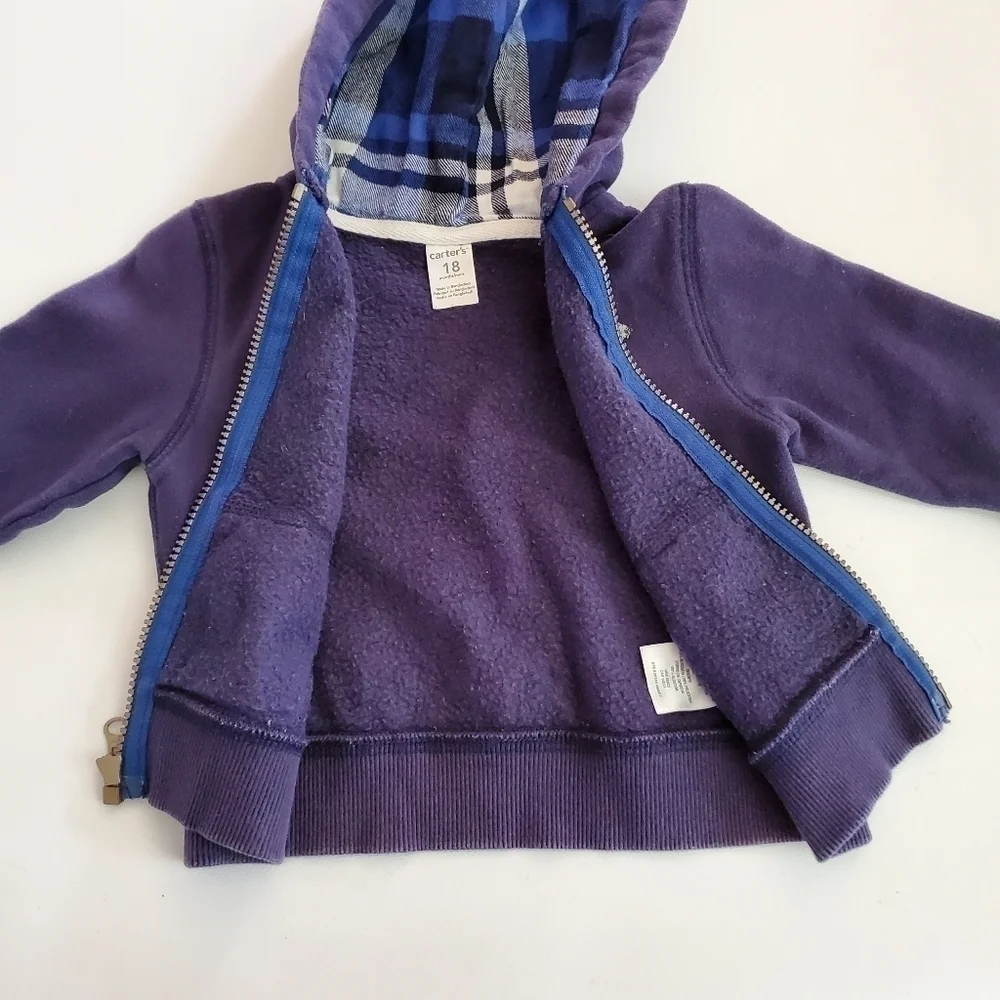 Carter's League Champions Full Zip Hoodie Blue Size 18M